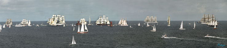 Cutty Sark. Desfile de veleros en el abra del Sardinero